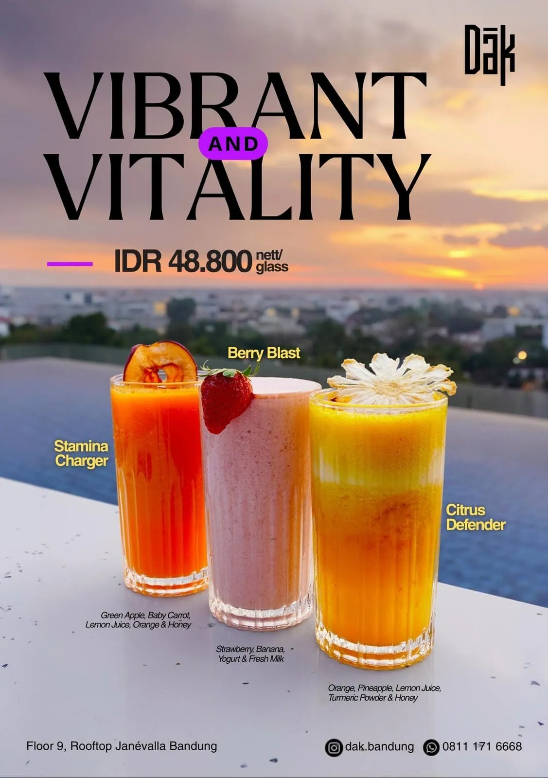 DAK Social Club menu 1