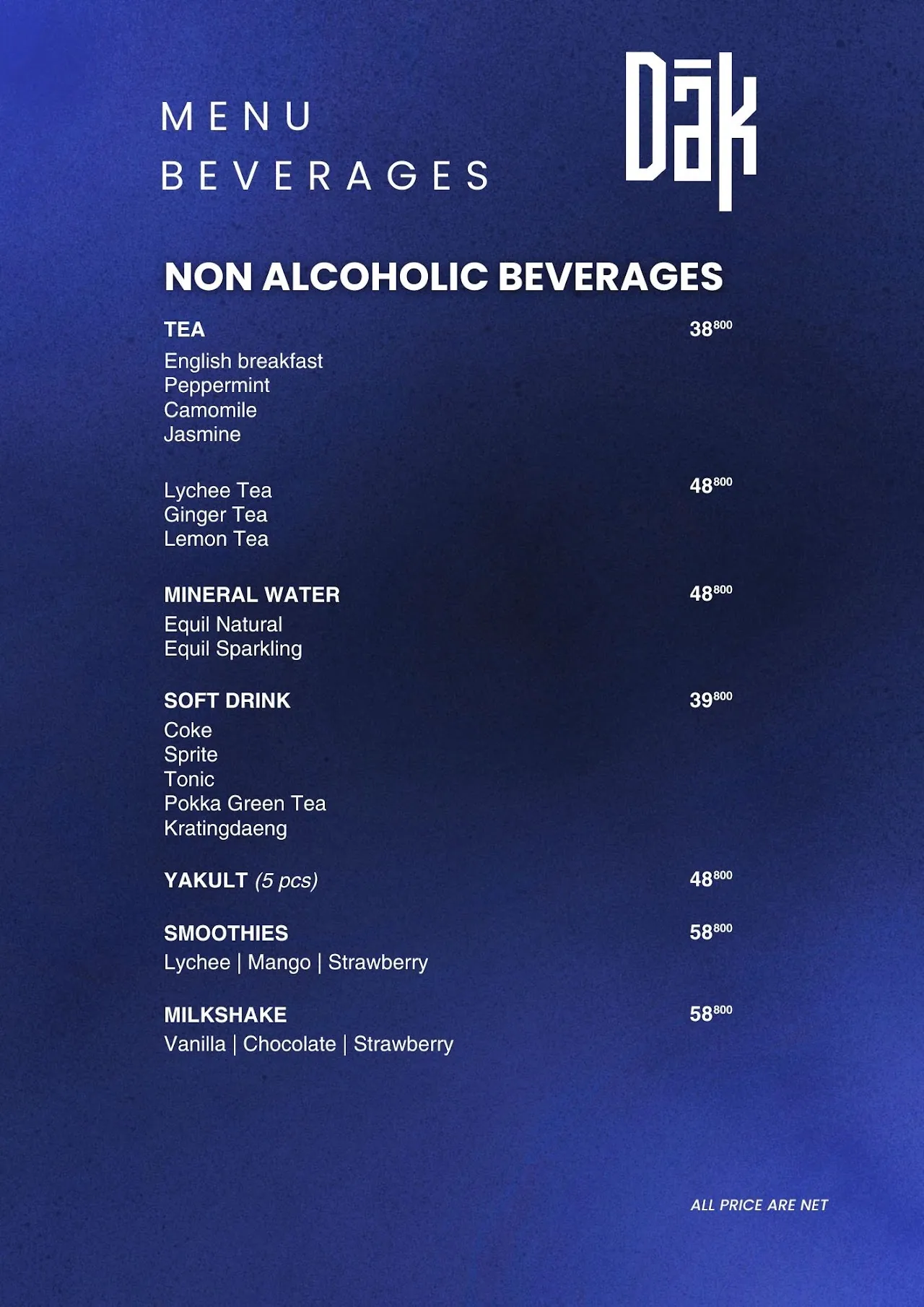 DAK Social Club menu 33