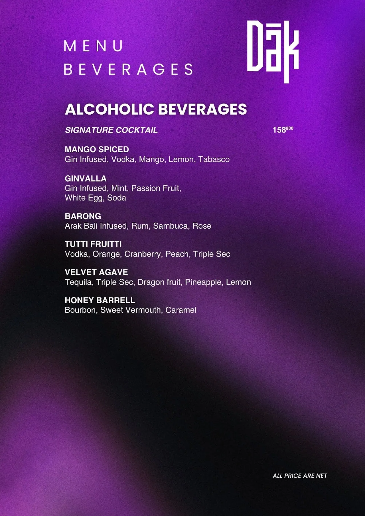 DAK Social Club menu 36