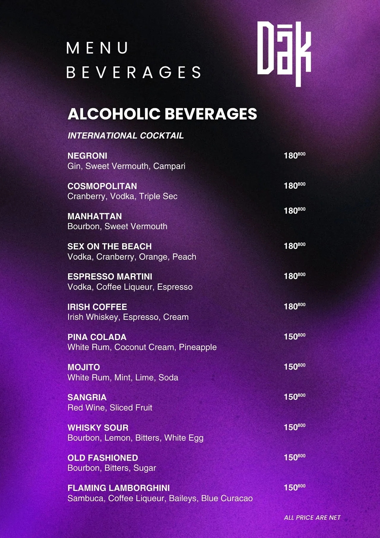 DAK Social Club menu 37