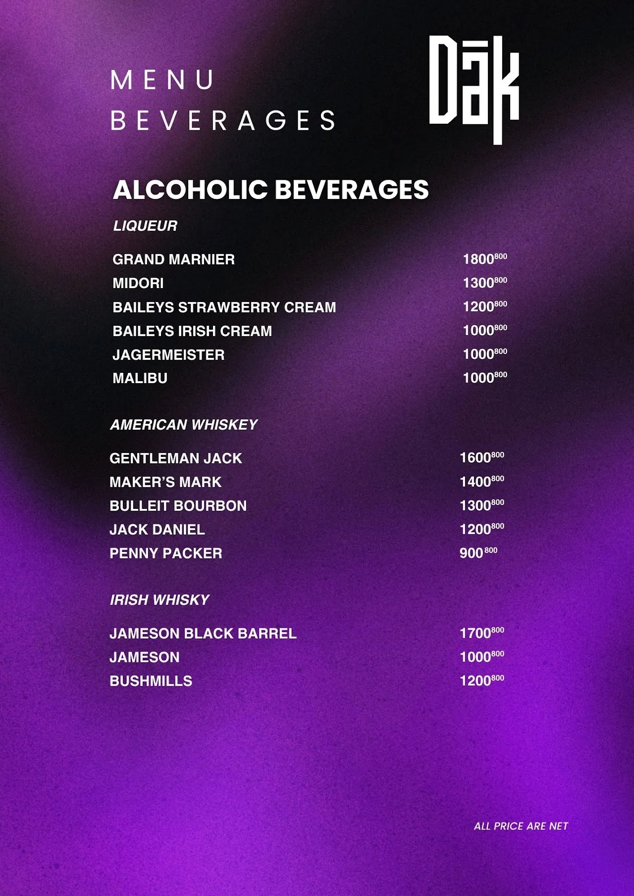DAK Social Club menu 39