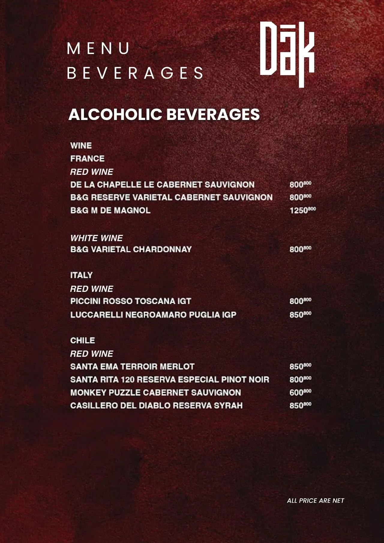 DAK Social Club menu 43
